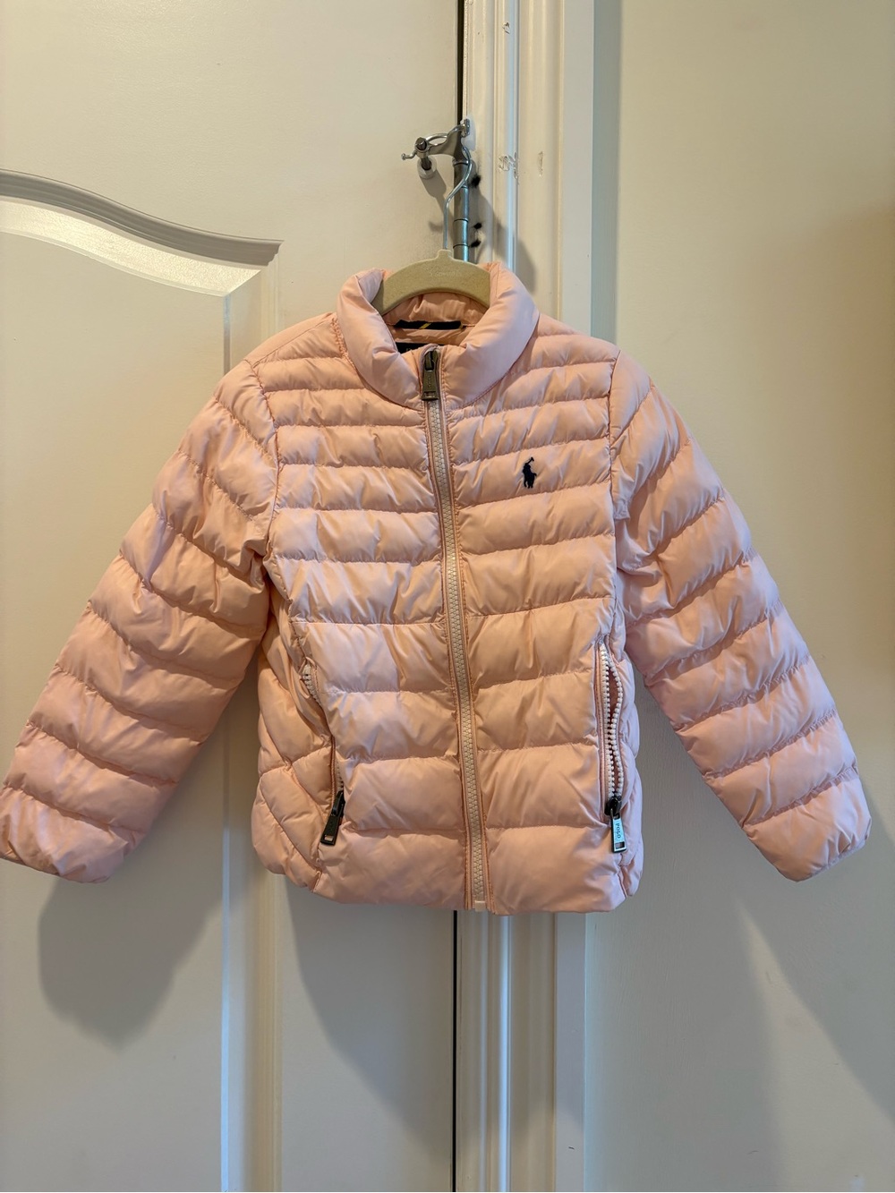 Polo by Ralph Lauren Pale Pink Quilted Puffer Jacket for Kids